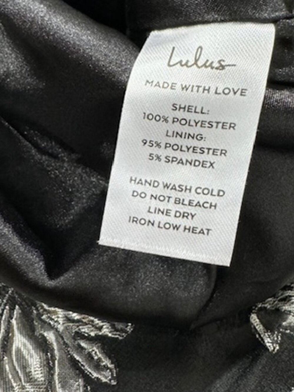 Lulus Elegant Taste Black and Silver Floral Jacquard Mini Dress NWT - Picture 8 of 9